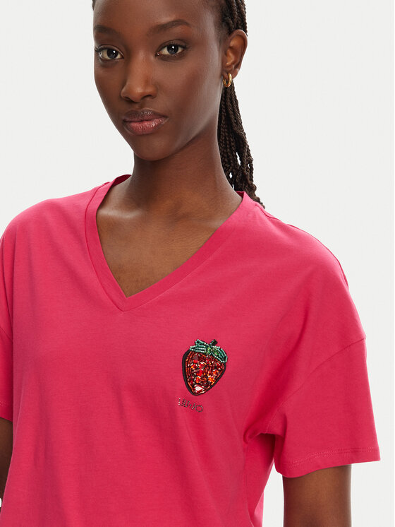 Liu Jo Liu Jo T-Shirt WA5366 JS904 Różowy Regular Fit