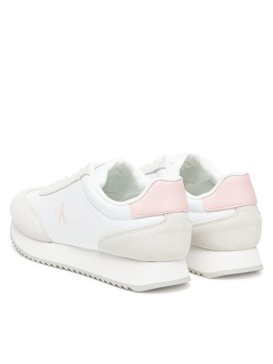 Calvin Klein Jeans Calvin Klein Jeans Sneakersy Runner Laceup Mg Nylon Mix YW0YW01828 Biały