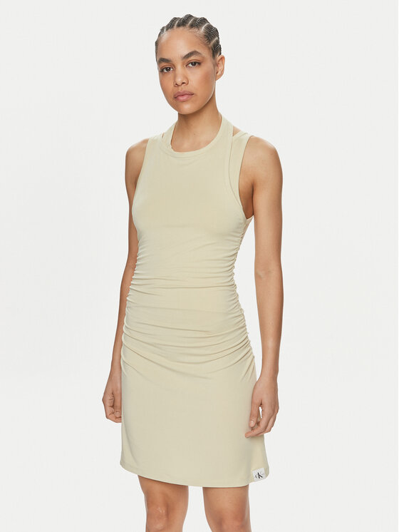 Calvin Klein Jeans Calvin Klein Jeans Vasarinė suknelė J20J223045 Žalia Slim Fit