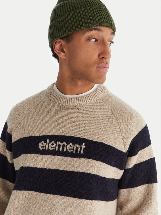 Element Element Pulover 2000s RIB CR ELYSW00128 Bej Regular Fit