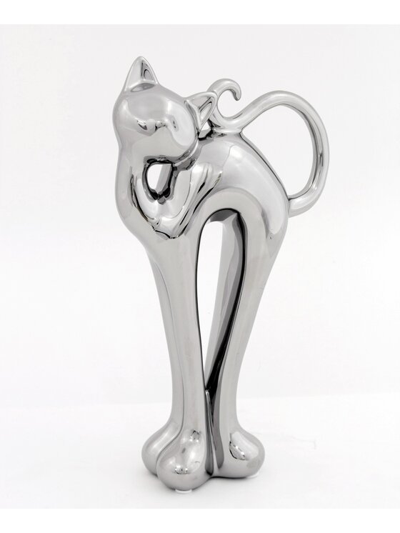 MIAhome MIAhome Figurka ceramiczna kota Srebrny