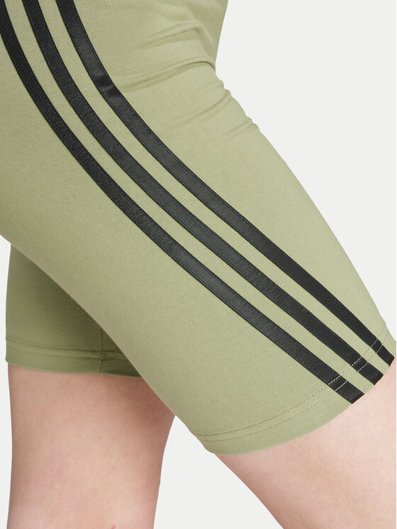 adidas adidas Pantaloni scurți ciclism Future Icons 3-Stripes IY8109 Verde Slim Fit