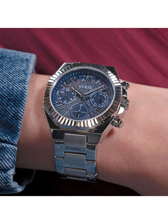 Guess Guess Hodinky GW0769L1 Stříbrná