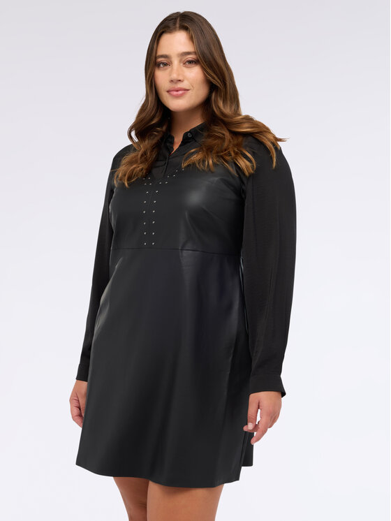 Fiorella Rubino Fiorella Rubino Vestito da giorno 7470L001155N033 Nero Slim Fit