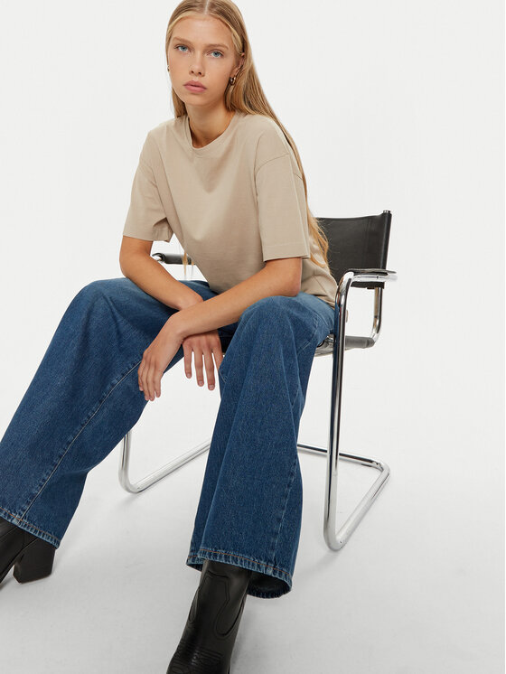 Marella Marella T-Shirt Riserva 2423976024 Szary Relaxed Fit