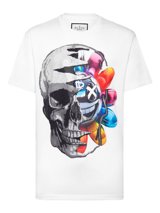 PHILIPP PLEIN PHILIPP PLEIN T-Shirt 21191 Biały Regular Fit
