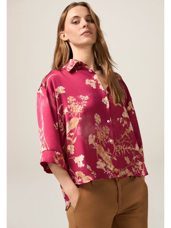 Oltre Oltre Camicia 5023J000802N0S9 Rosa Boxy Fit