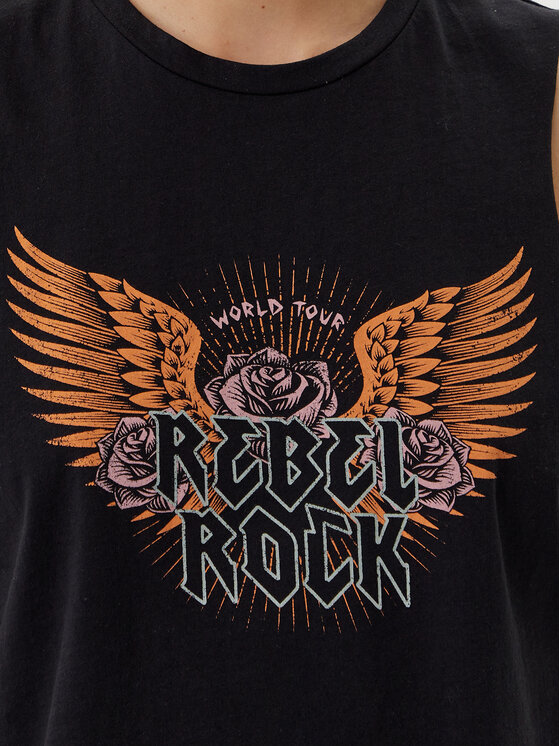 Noisy May Noisy May Marškinėliai Rebel 27034002 Juoda Oversize