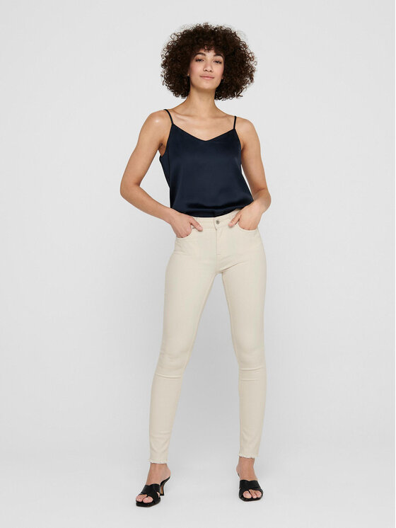 ONLY Džínsy 15218655 Écru Skinny Fit