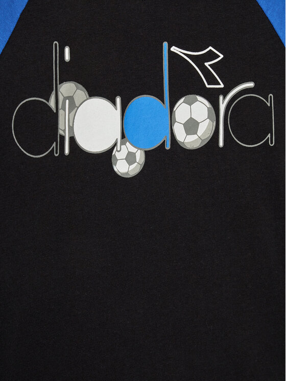Diadora Diadora Komplet t-shirt i szorty sportowe Ss Score 102.178253 Czarny Regular Fit