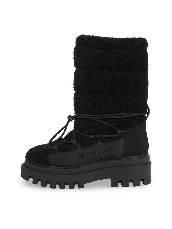 Calvin Klein Jeans Calvin Klein Jeans Μπότες Χιονιού Flatform Snow Boot Sherpa Wn YW0YW01195 Μαύρο