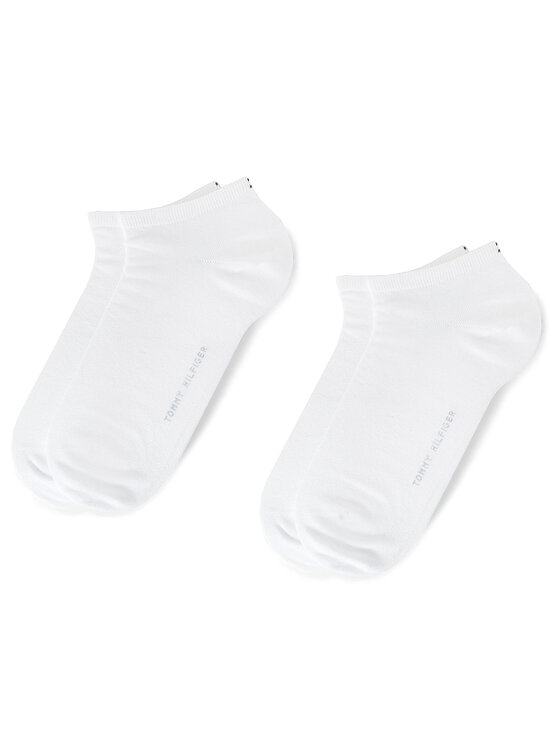 Tommy Hilfiger Sada 2 párů nízkých ponožek unisex 343024001 Bílá