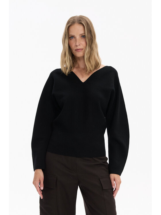 Deni Cler Milano Deni Cler Milano Sweter T-DC-S465-F5-90-90-1 Czarny Regular Fit