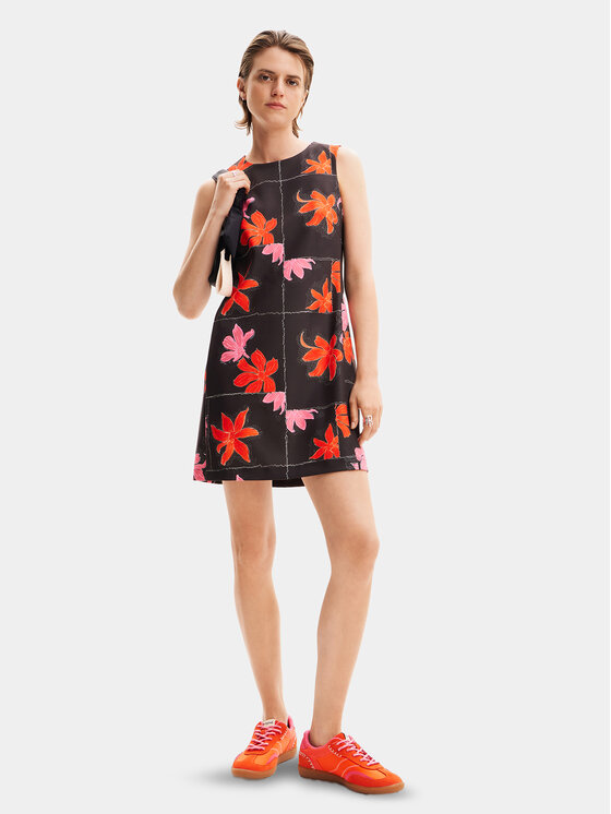 Desigual Desigual Poletna obleka Houston 24SWVW01 Črna Regular Fit