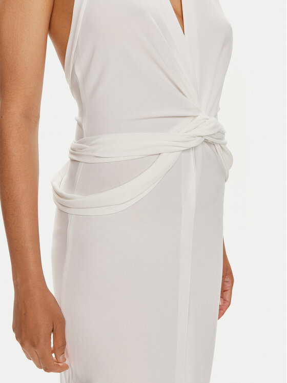 NORMA KAMALI NORMA KAMALI Vakarinė suknelė ST1243HPD51944 Balta Slim Fit