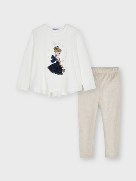 Completo maglietta e leggings 4740 Bianco Regular