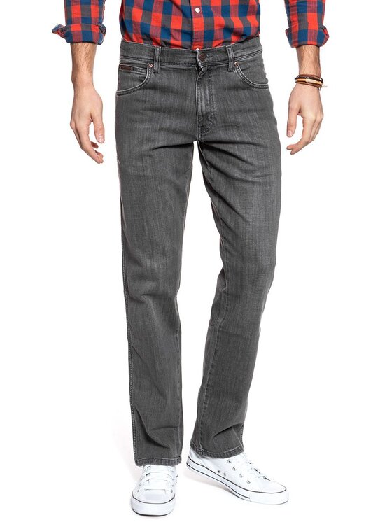 Wrangler Wrangler Spodnie materiałowe TEXAS Szary Straight Fit