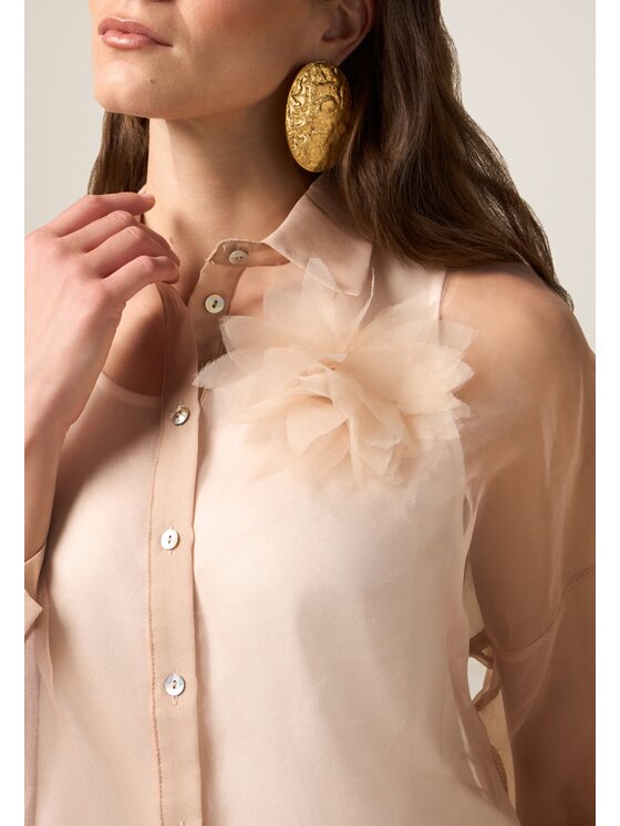 Oltre Oltre Camicia 5008J000826N021 Rosa Baggy Fit