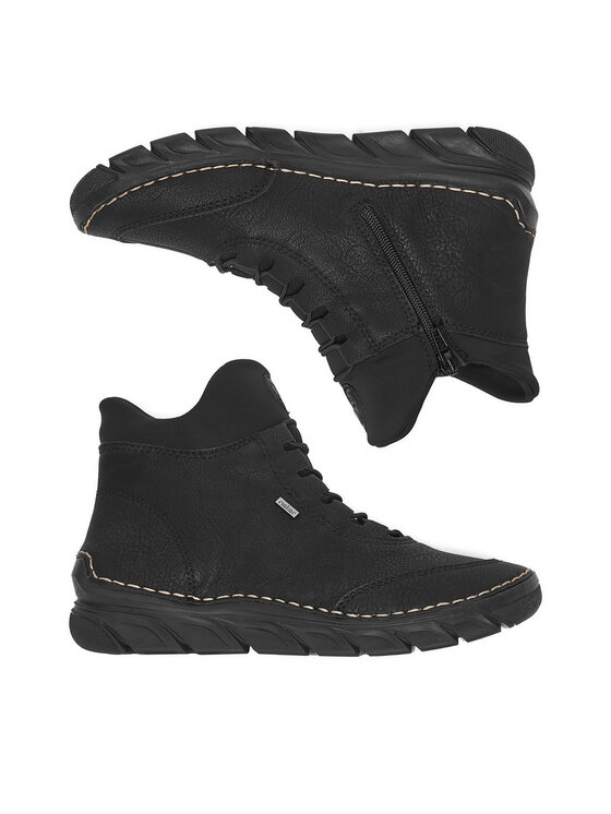 Rieker Rieker Schnürschuhe 55069-00 Schwarz