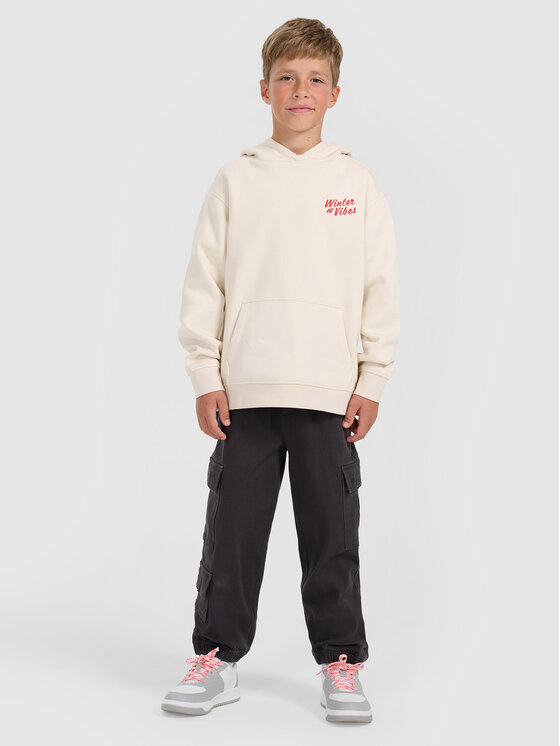 4F 4F Bluza APRES SKI Biały Loose Fit