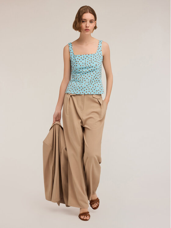 Motivi Motivi Top D774Q000503N0R4 Turchese Slim Fit