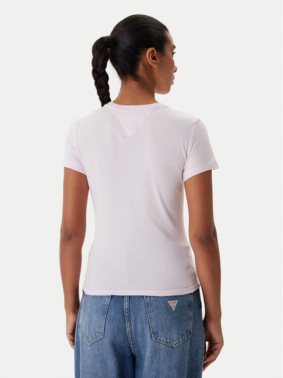 Tommy Jeans Tommy Jeans T-Shirt DW0DW22273 Różowy Slim Fit