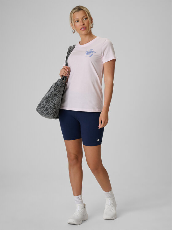 4F 4F T-Shirt COMMERCIAL Różowy jasny Regular Fit