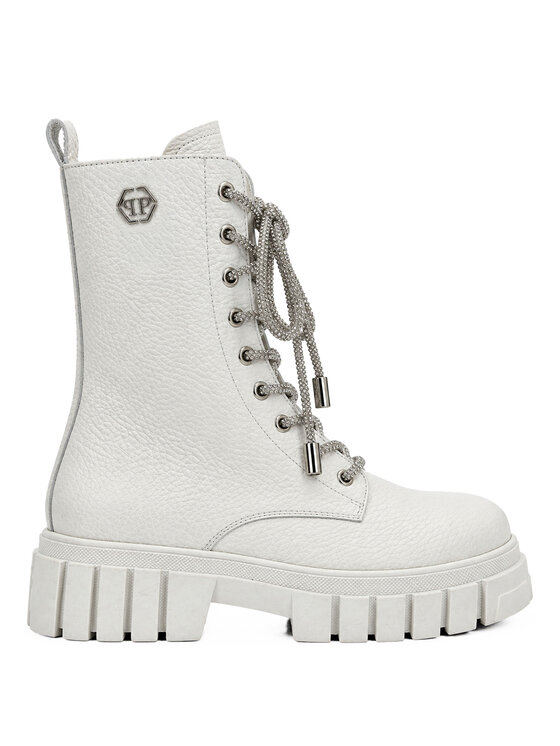 PHILIPP PLEIN PHILIPP PLEIN Kotníková obuv s elastickým prvkem 31822 Bílá