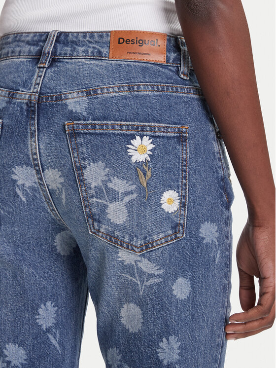 Desigual Desigual Jeansy Daisys 25WWDD16 Niebieski Straight Fit