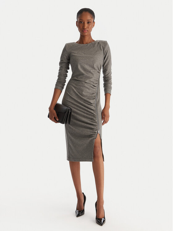 PINKO PINKO Kokteilinė suknelė Almundena Abito 106126 A2ZU Pilka Regular Fit