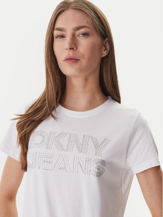 DKNY DKNY Póló DJ6T1692 Fehér Regular Fit