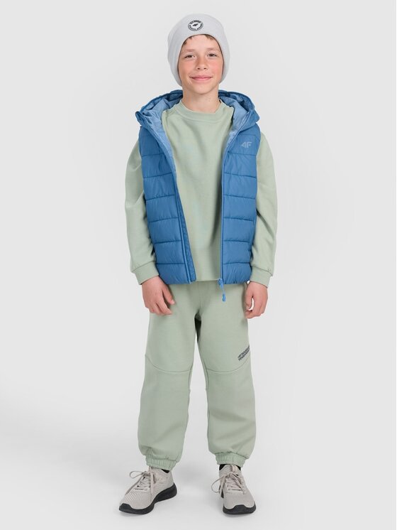 4F 4F Pantaloni da tuta 4FJRAW25TTROM1605-44S Verde Regular Fit