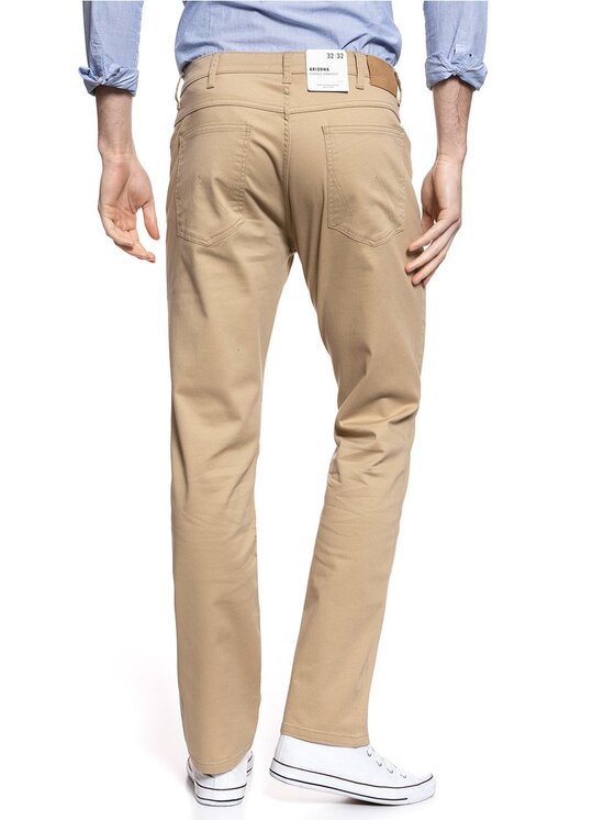 Wrangler Wrangler Spodnie materiałowe ARIZONA Beżowy Straight Fit