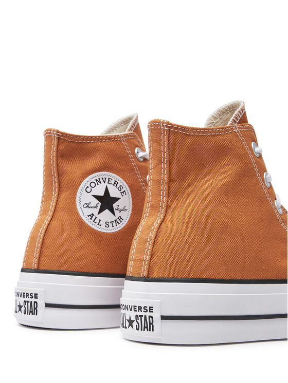 Converse Sneakers aus Stoff Chuck Taylor All Star Lift Platform A11537C Orange Modivo