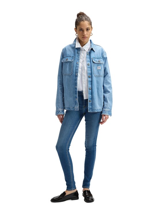 Lee Lee Jeansy 112376763 Niebieski Skinny Fit