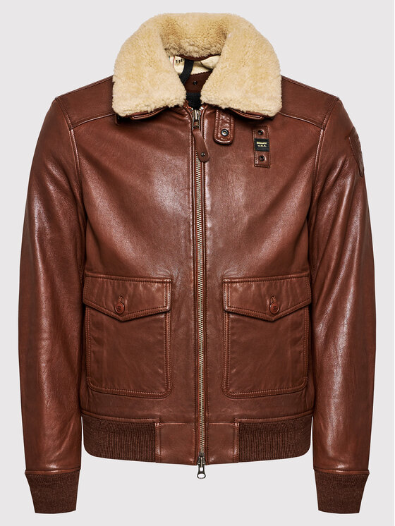 Blauer Blauer Odinė striukė Andre 21WBLUL01186 005518 Ruda Regular Fit