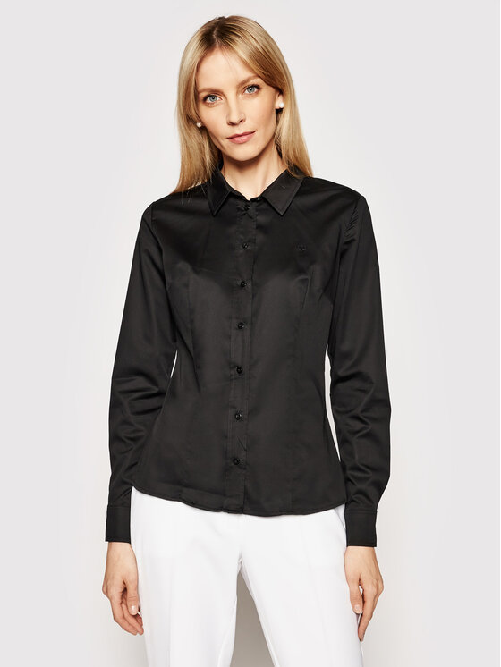 Guess Guess Košeľa Cate W1RH41 WAF10 Čierna Slim Fit