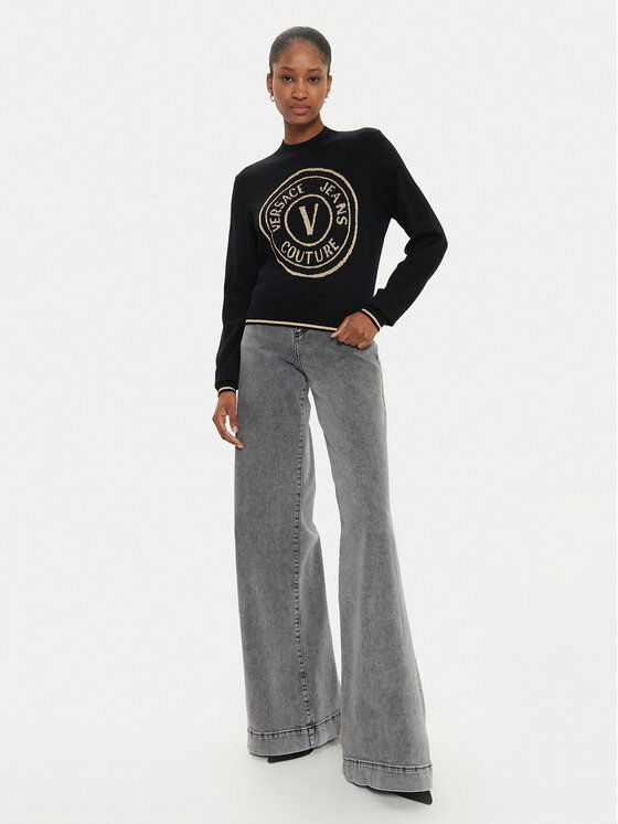 Versace Jeans Couture Versace Jeans Couture Pulover 77HAFM21 Črna Regular Fit