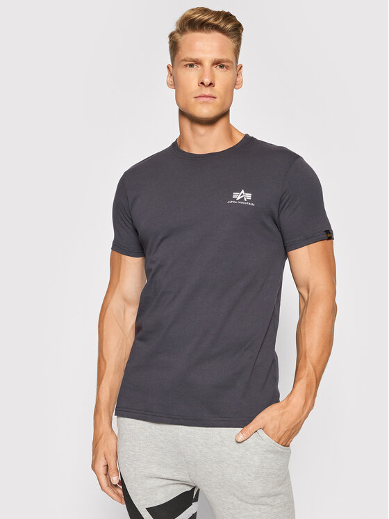 Alpha Industries Alpha Industries T-Shirt Basic T Small Logo 188505 Šedá Regular Fit