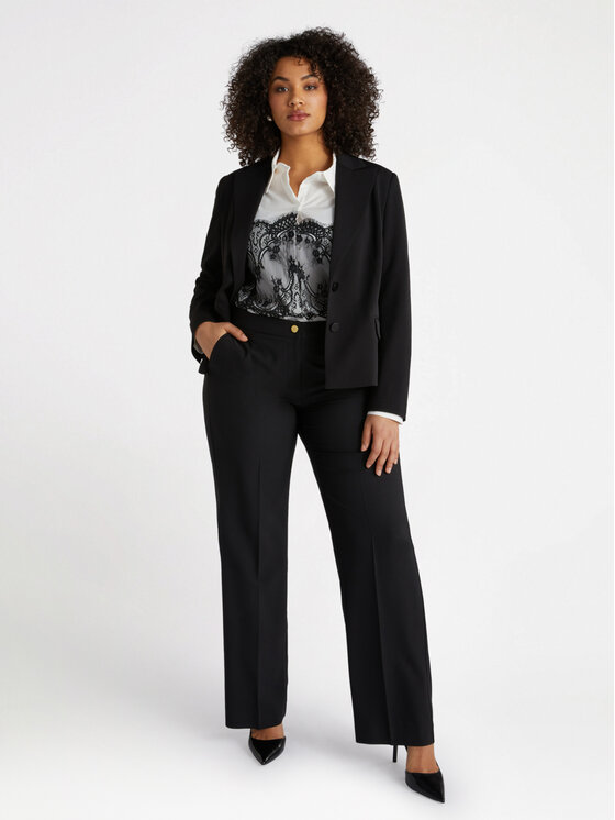 Fiorella Rubino Fiorella Rubino Spodnie materiałowe P116T004805N033 Czarny Regular Fit