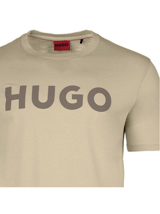 HUGO HUGO T-Shirt 14923 Beżowy Comfort Fit