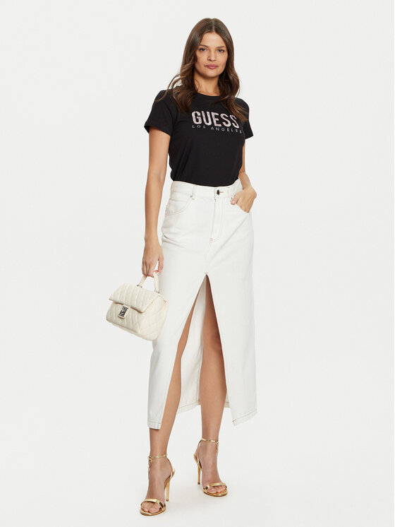 Guess Guess T-shirt W5RI19 I3Z14 Crna Regular Fit