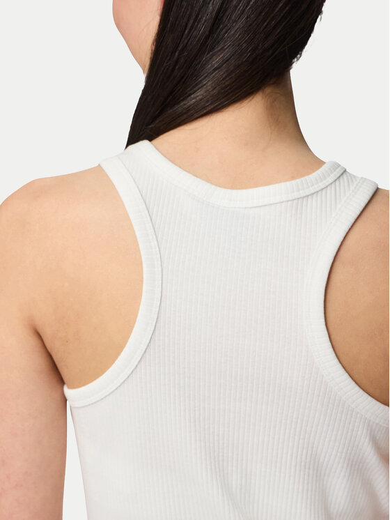 Pieces Pieces Top Ruka 17133673 Biały Slim Fit