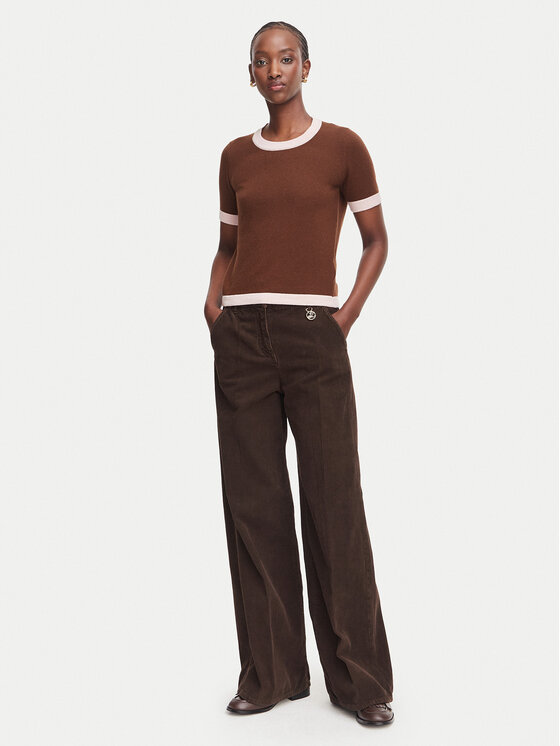 Luisa Spagnoli Luisa Spagnoli Riidest püksid Orlato A 543795 Pruun Regular Fit