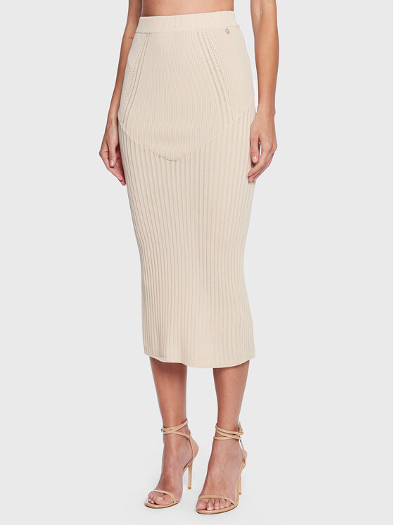 Gonna a matita Julie W3GD66 Z2U00 Beige Slim Fit