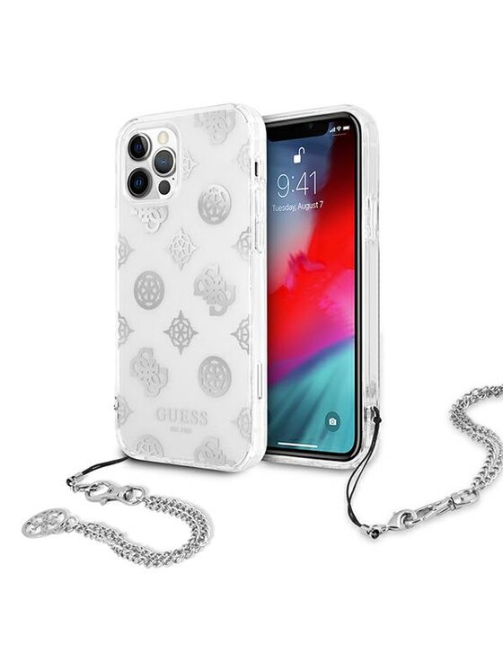 Etui na telefon Guess, Srebrne, iPhone 12 Pro Max