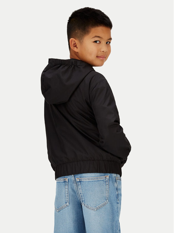 Calvin Klein Jeans Calvin Klein Jeans Prehodna jakna Monologo Essential IB0IB02639 Črna Regular Fit