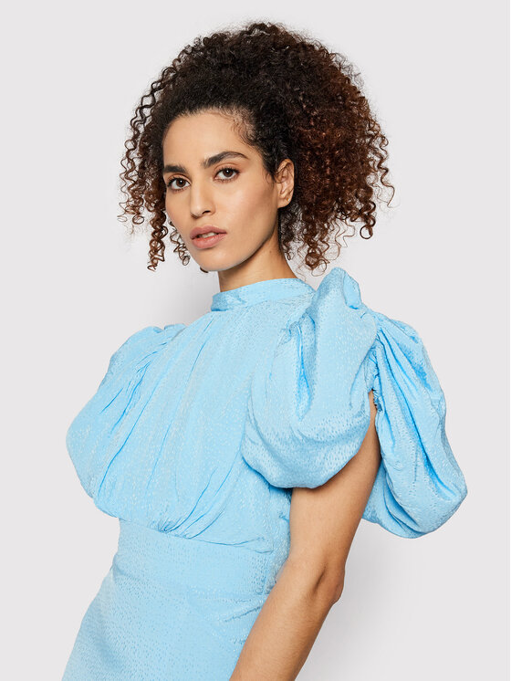ROTATE ROTATE Sommerkleid Dawn RT396 Blau Regular Fit
