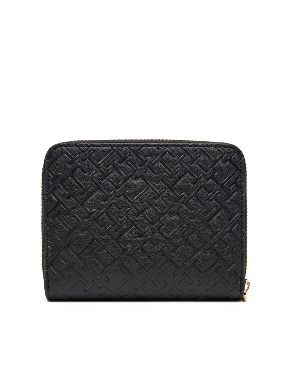 Tommy Hilfiger Tommy Hilfiger Ženska denarnica Th Icon Med Za Flap Mono AW0AW17743 Črna