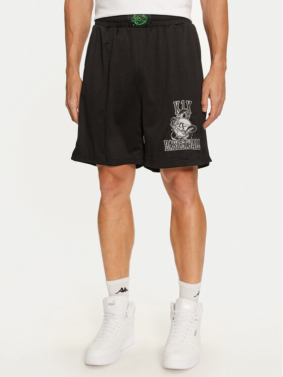 K1X Športové kraťasy Serpent 60130048 Čierna Regular Fit
